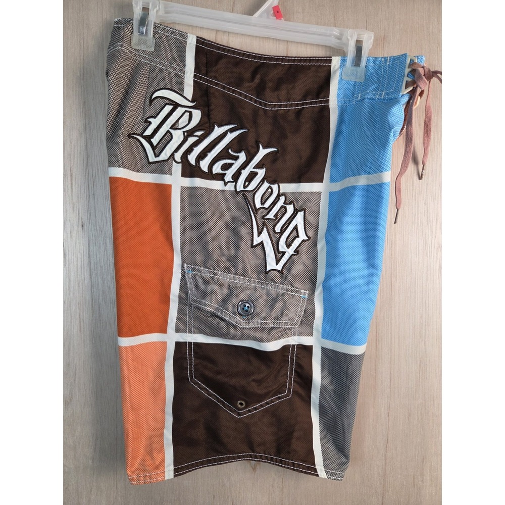 Vintage Billabong Delinquent Board Shorts Men's 32 Colorblock Surf Swim Y2K 90s